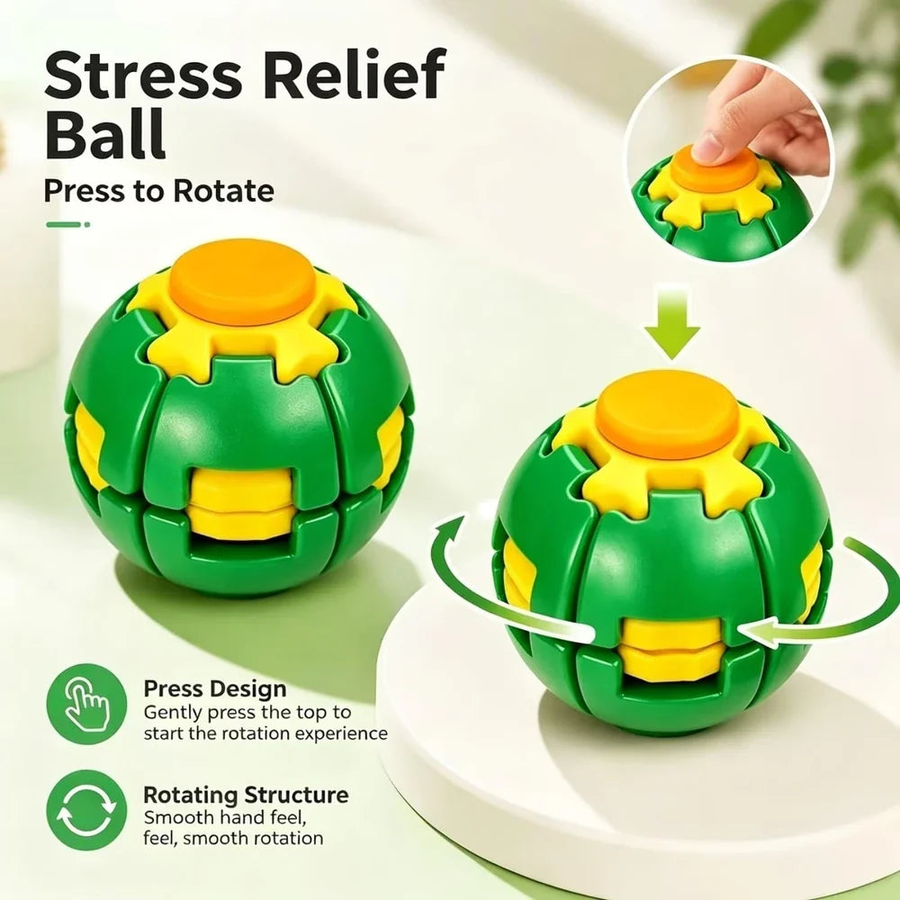 Press-to-Spin Stress Ball (Buy 1 Get 1 FREE)