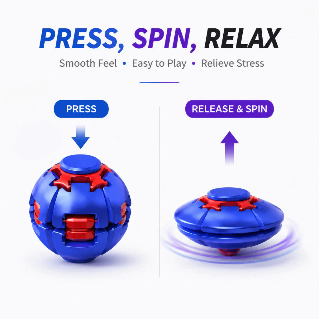 Press-to-Spin Stress Ball (Buy 1 Get 1 FREE)