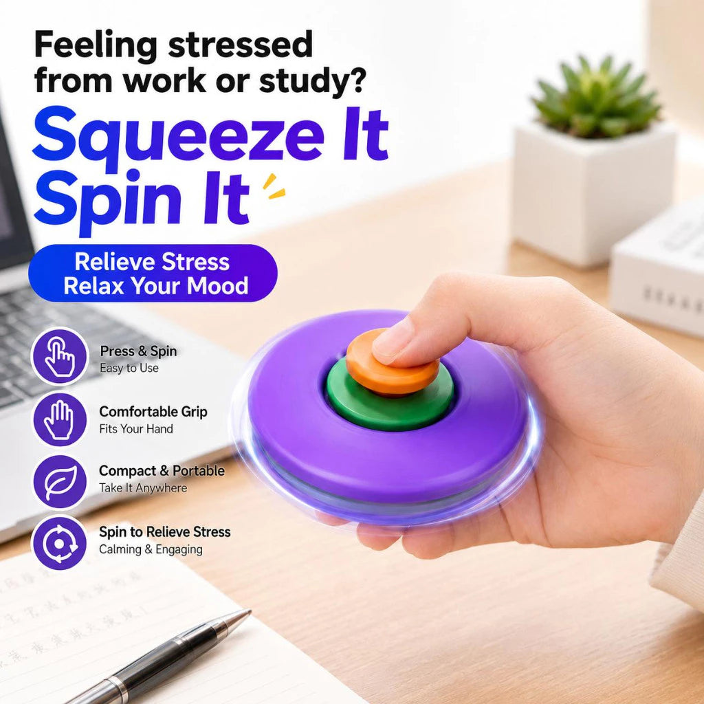 Press-to-Spin Stress Ball (Buy 1 Get 1 FREE)